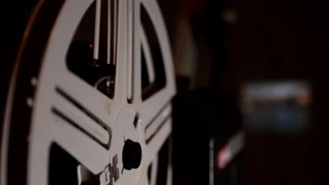 Old projector for Super8 and 8mm films. Close up. Stock Footage 237152260