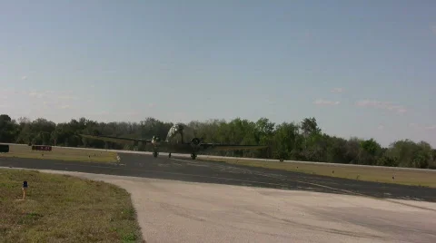 Old propeller airplane Stock Footage 688644