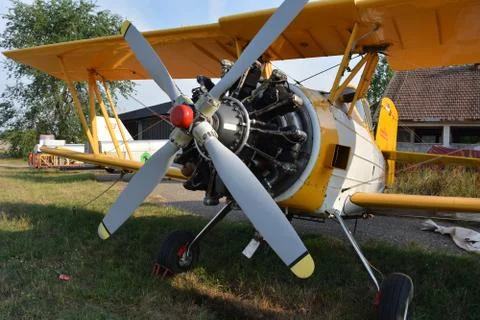Old propeller plane Stock Photos