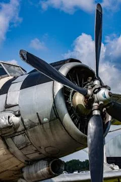 Old propeller plane Stock Photos