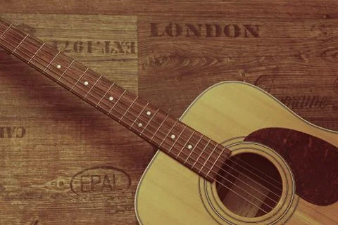 Old proposal guitar Foto stock