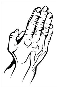 Old prying hands Ilustração Stock