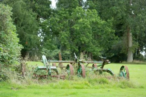 An old pull along Lawn Mower Stock Photos