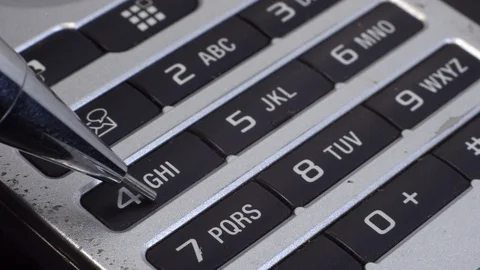 Old push-button mobile phone. Stock Footage 120117504