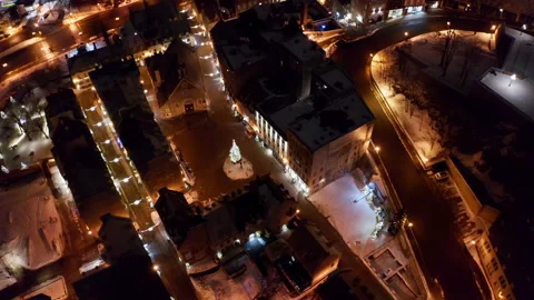 Old Quebec Royal Place empty during the curfew Video stock 146962715