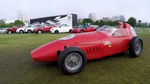 Old race car Stock Footage 99307219