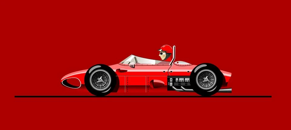 Old racing car 스톡 일러스트
