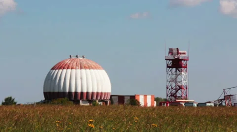 Old radar dome Stock Footage 30581833