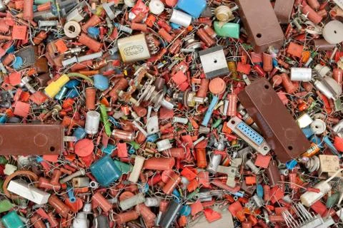 Old radio components Stock Photos