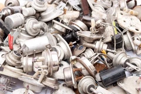 Old radio components Stock Photos