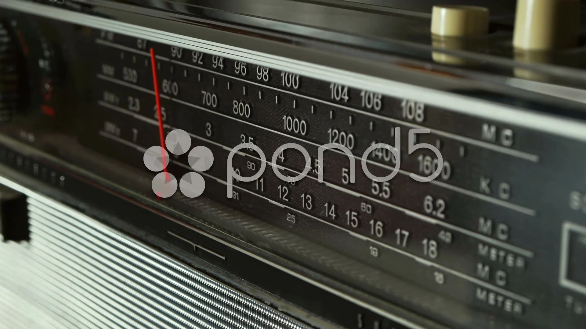 Old Radio Dial Being Tuned | Stock Video | Pond5