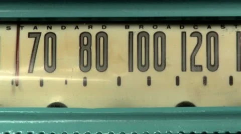 Old radio dial Stock Footage