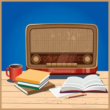 Old radio Stock Illustration