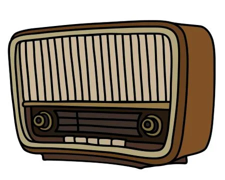 The old radio Stock Illustration