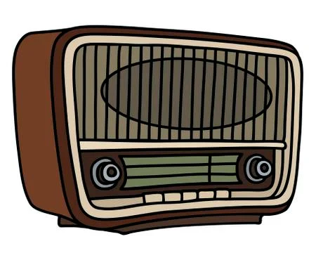 The old radio Stock Illustration