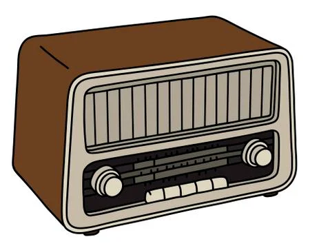 The old radio Stock Illustration