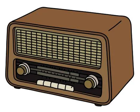 The old radio Stock Illustration