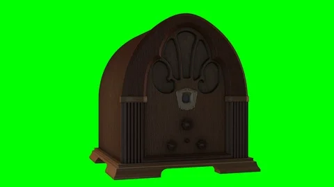 Old radio rotate loop Video stock 89677282