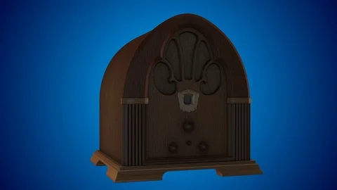 Old radio rotate loop Video stock 89677338