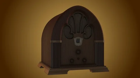 Old radio rotate loop Video stock 89677517