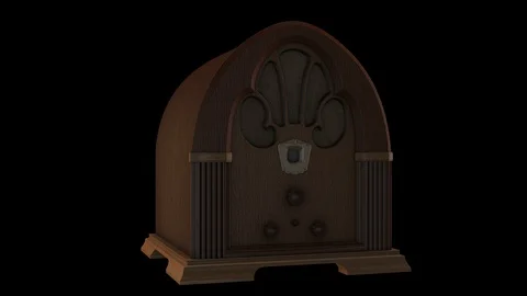 Old radio rotate loop Stock Footage 89677628