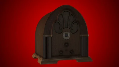 Old radio rotate loop Stock Footage 89677797