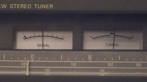 Old radio tuner Stock Footage 46208110