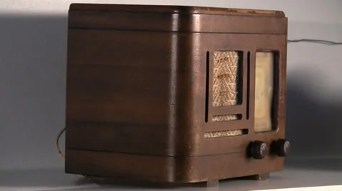 Old Radios 01 Stock Footage
