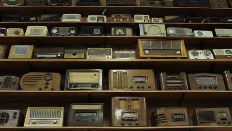 Old Radios Collection Video stock 112948961