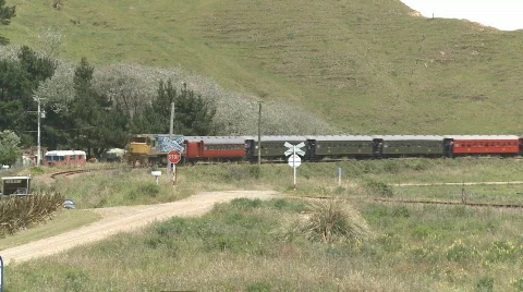 Old rail carriages Stock Footage 594767