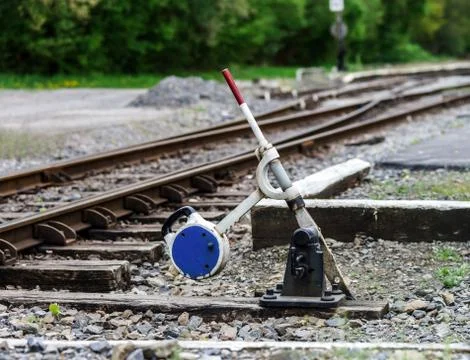 Old rail road perspective view. Foto stock