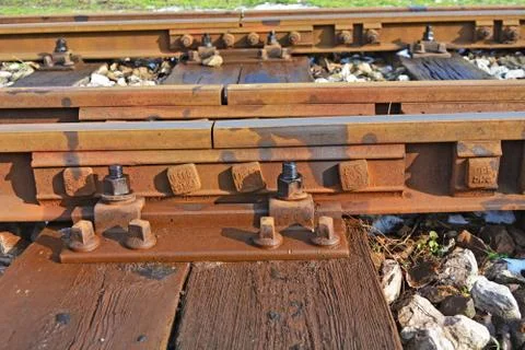 Old rail track Stock Photos
