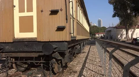 Old rail train station Stock Footage 20523835