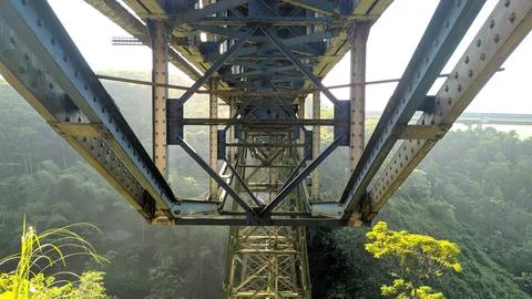 Old railroad bridge Foto stock