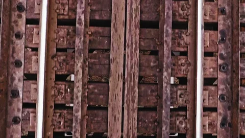 Old railroad bridge texture high Stock Footage 98468001
