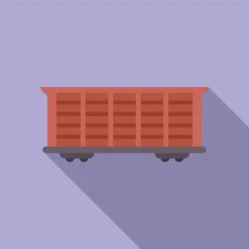 Old railroad freight wagon delivering goods by rail track Stock Illustration