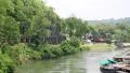 Old railroad near Kwai river in Thailand HD Footage