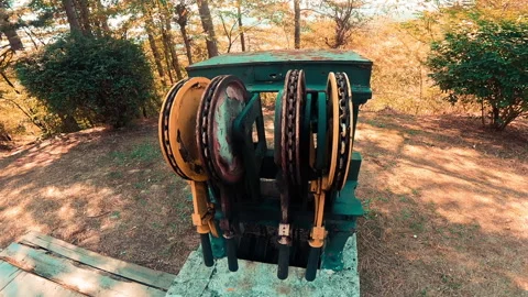 Old railroad switch mechanism. Видео 165778932