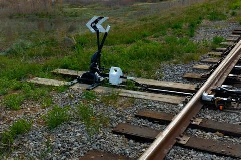 Old Railroad switching device Stock Photos