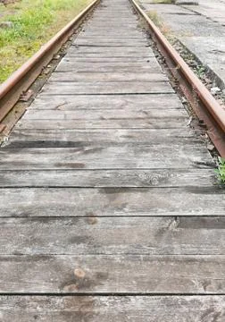 Old railroad tracks. Stock Photos