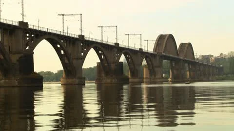 Old railway bridge 스톡 동영상 12094426