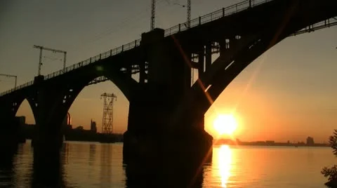 Old railway bridge 스톡 동영상 12096919