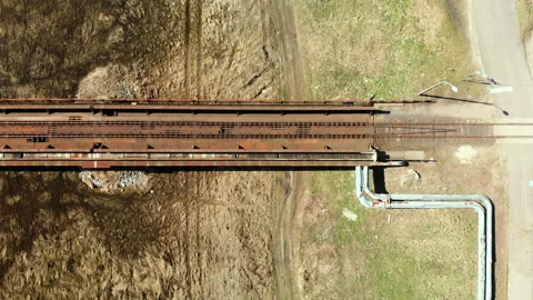 Old railway bridge Stock Footage 89982563