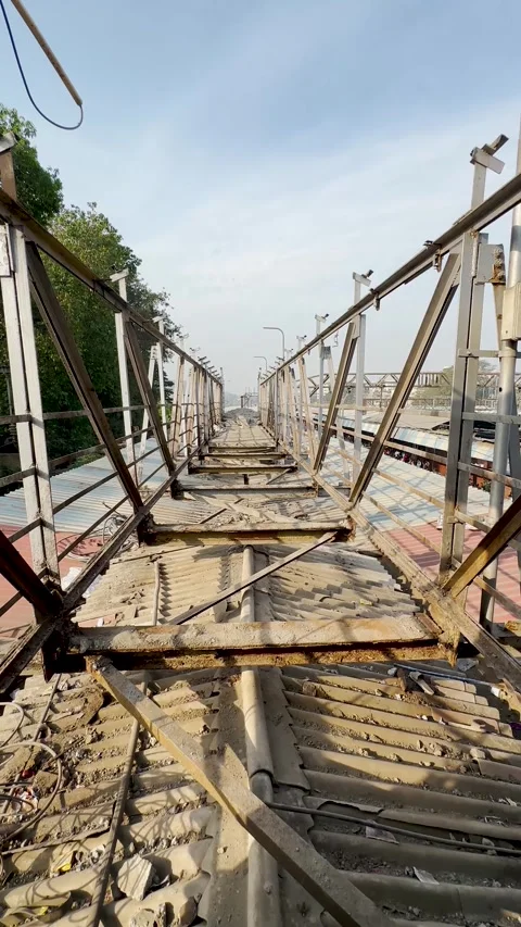 Old railway bridge. Stock Footage 259390173