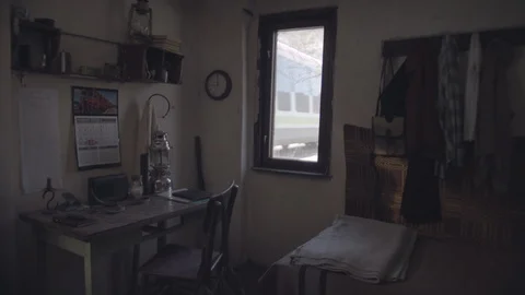 Old railway building Stock Footage 107264950