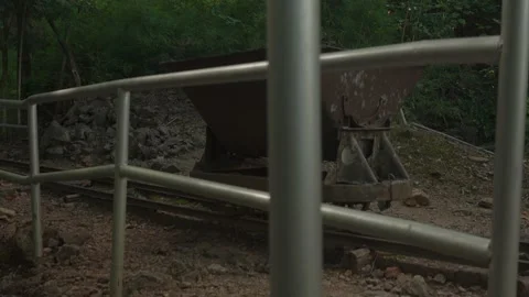 Old Railway Cart at Hellfire Pass - Thailand Stock Footage 295043521