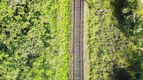 An old railway that functions today. Stock Footage 121352283