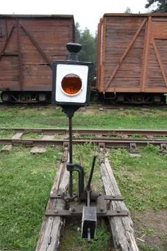 Old railway switch Foto stock