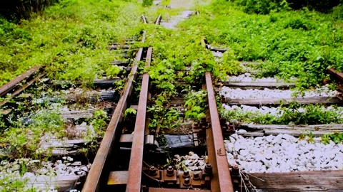 Old railway track 1 Stock Footage 278320340