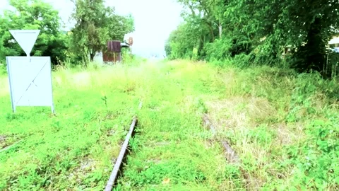 Old railway track 4 Stock Footage 278320411